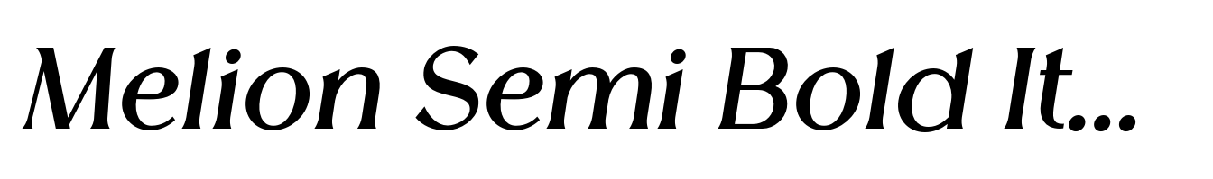 Melion Semi Bold Italic